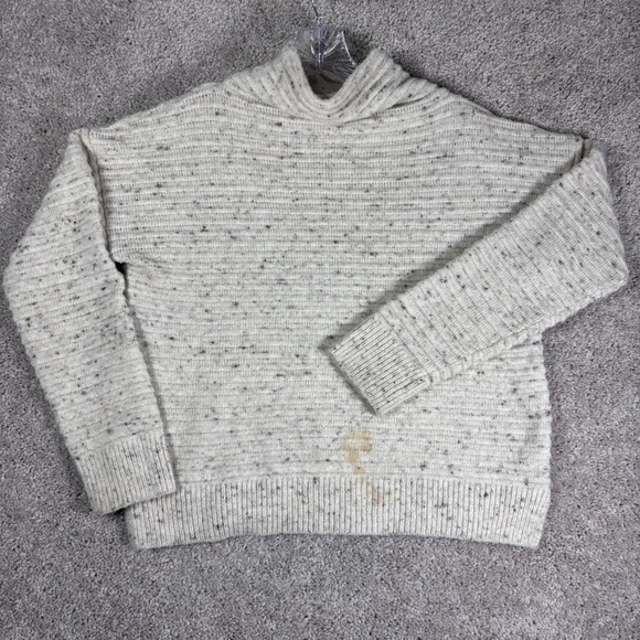 Madewell Sweaters - Madewell‎ Women Speckled Turtleneck Sweater Cream Multi Color Size M (READ)